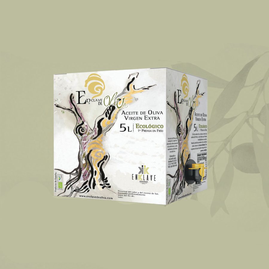 Aceite de oliva virgen extra ecológico en bag-in-box 5L (caja de 3 unidades)